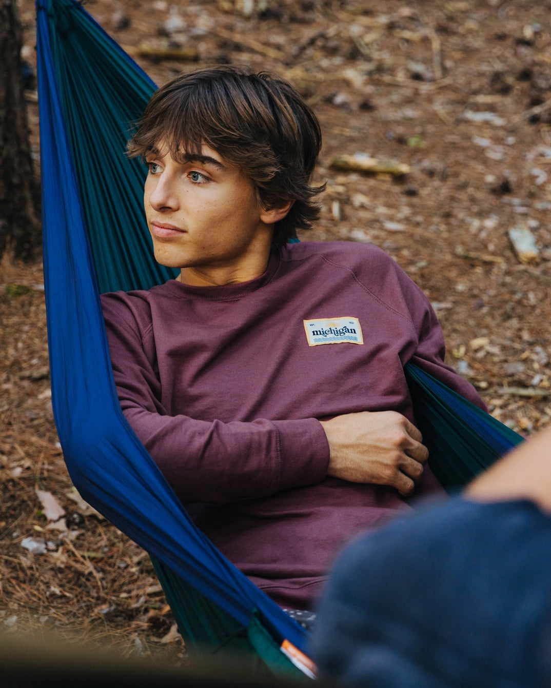 Michigan Patch Lightweight Crewneck