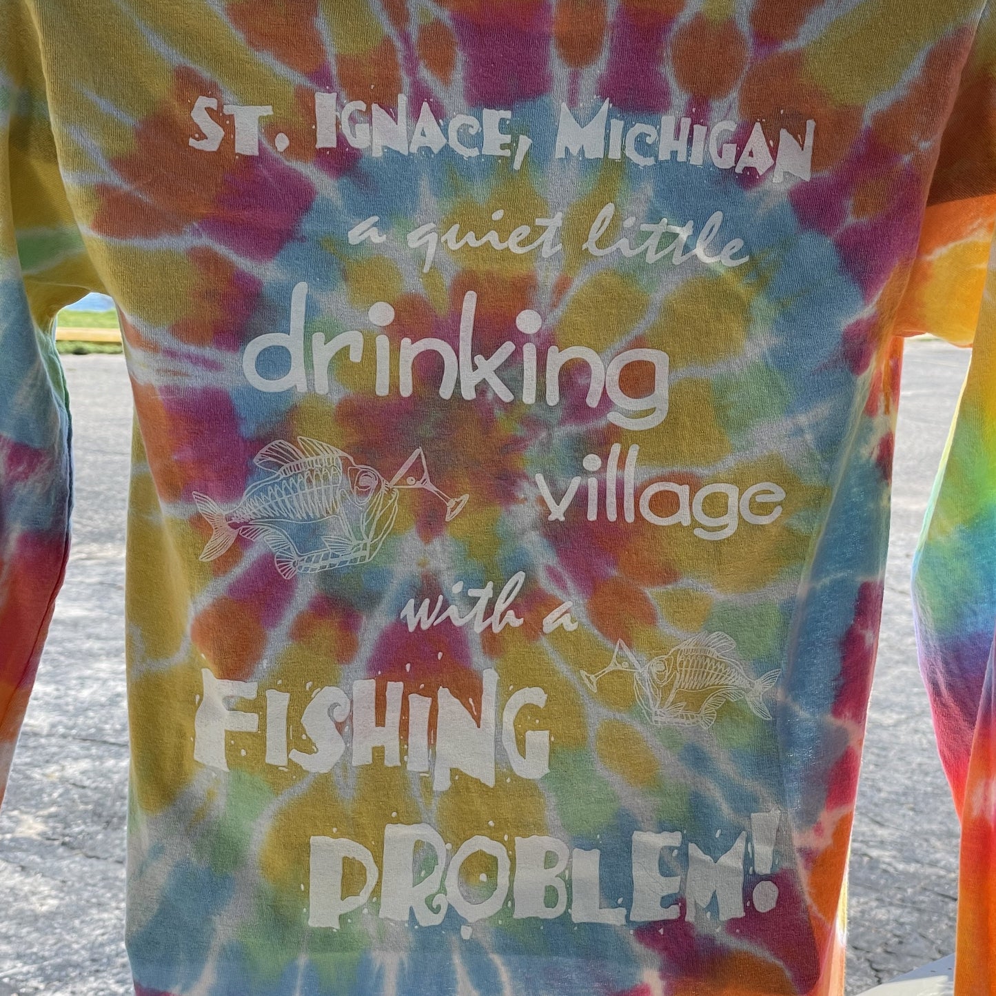 Mackinac Grille Unisex Long Sleeve Tie Dye Shirt
