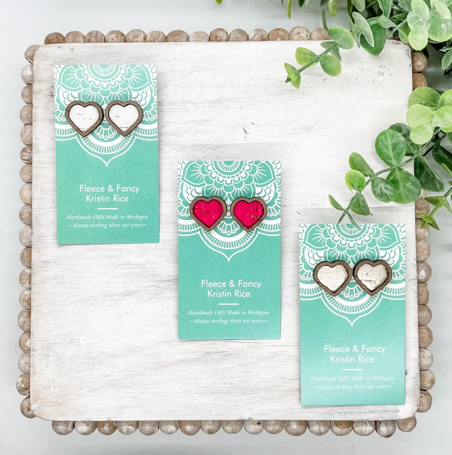 Fleece & Fancy Valentines Studs