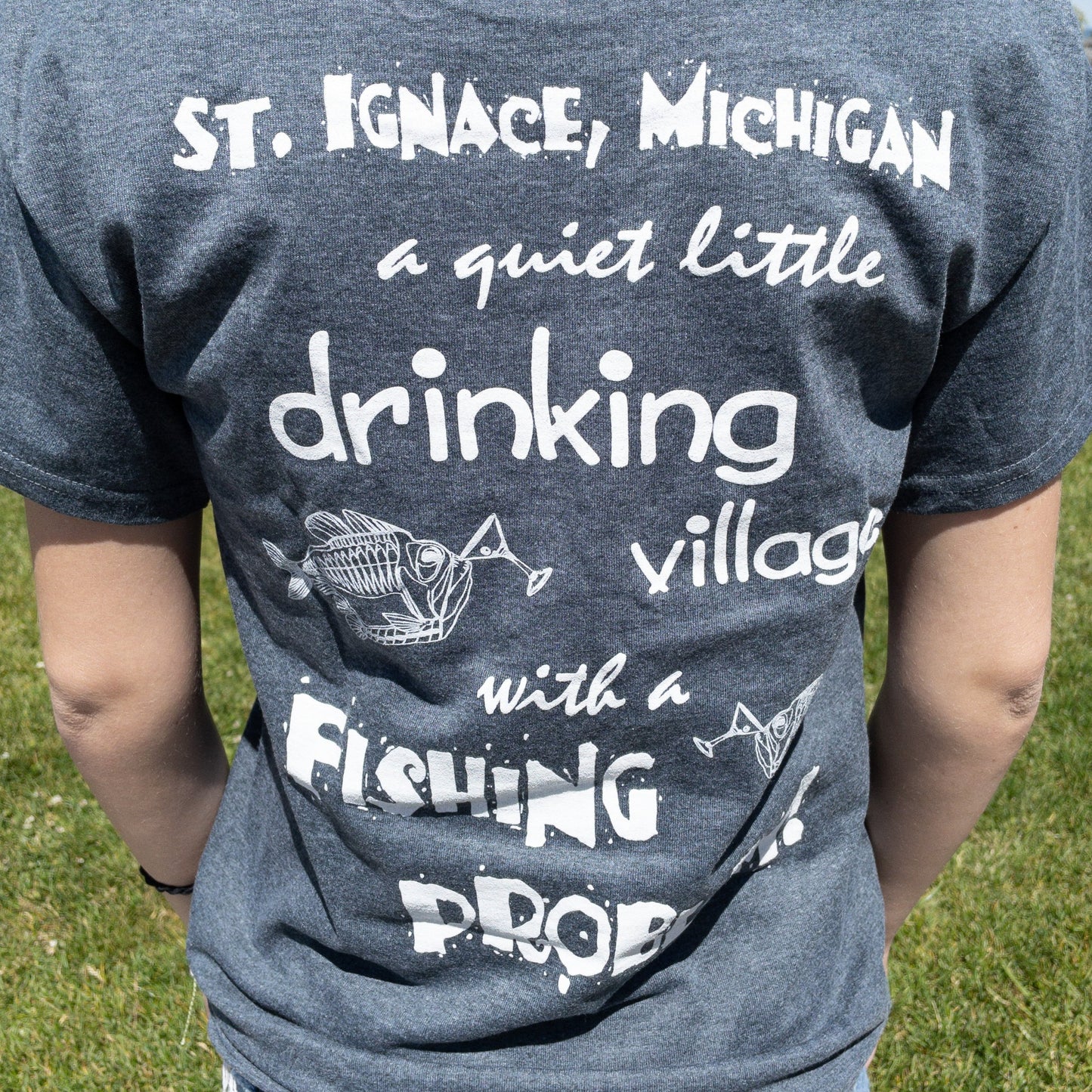 Mackinac Grille Unisex T-Shirt Heather Gray