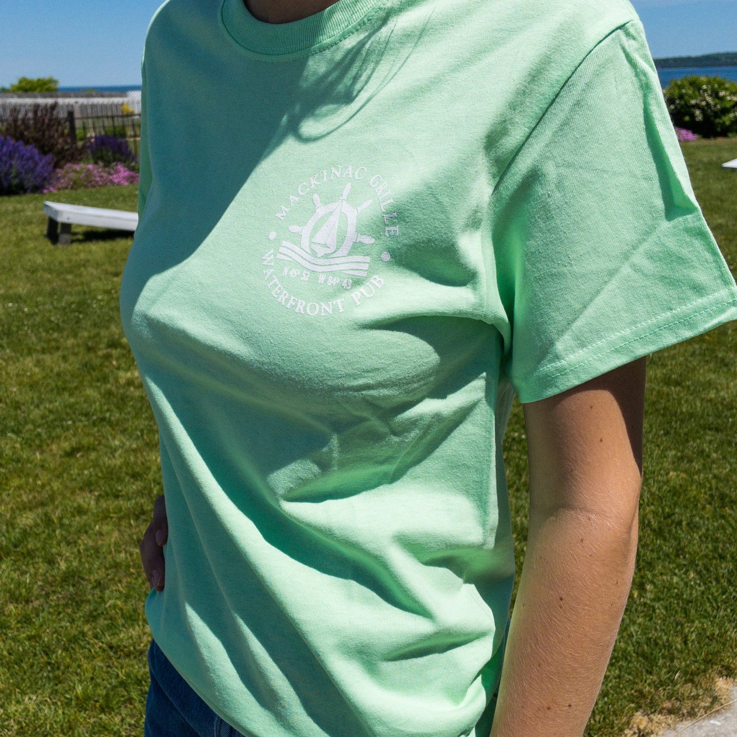 Mackinac Grille Unisex T-Shirt I Mint Green