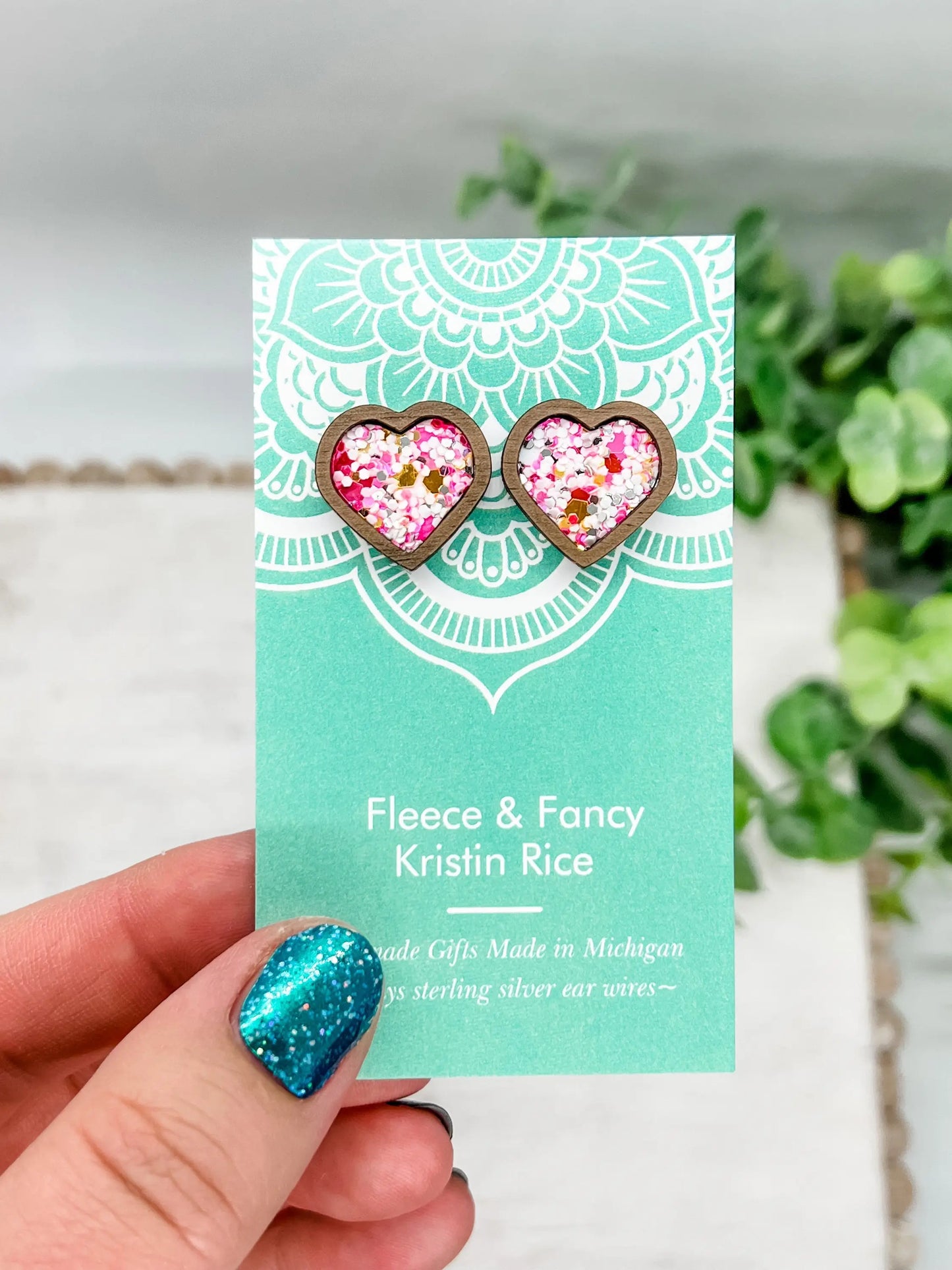 Fleece & Fancy Valentines Studs