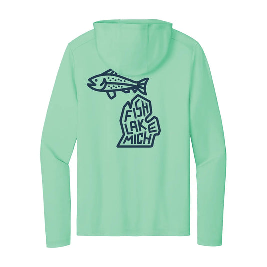 Fish Lake Michigan Performance Hoodie