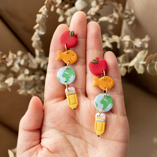 Teacher Appreciation Clay Earrings