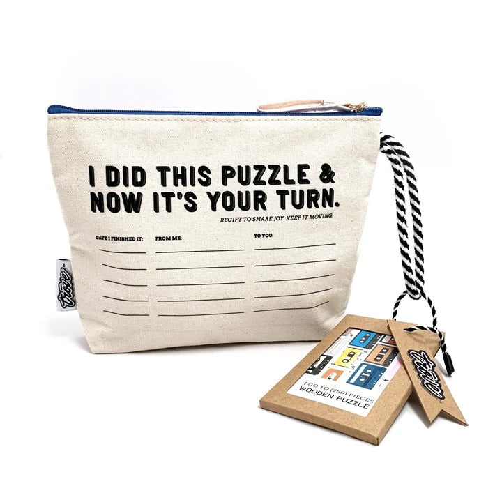 Wooden Puzzle in a Pouch