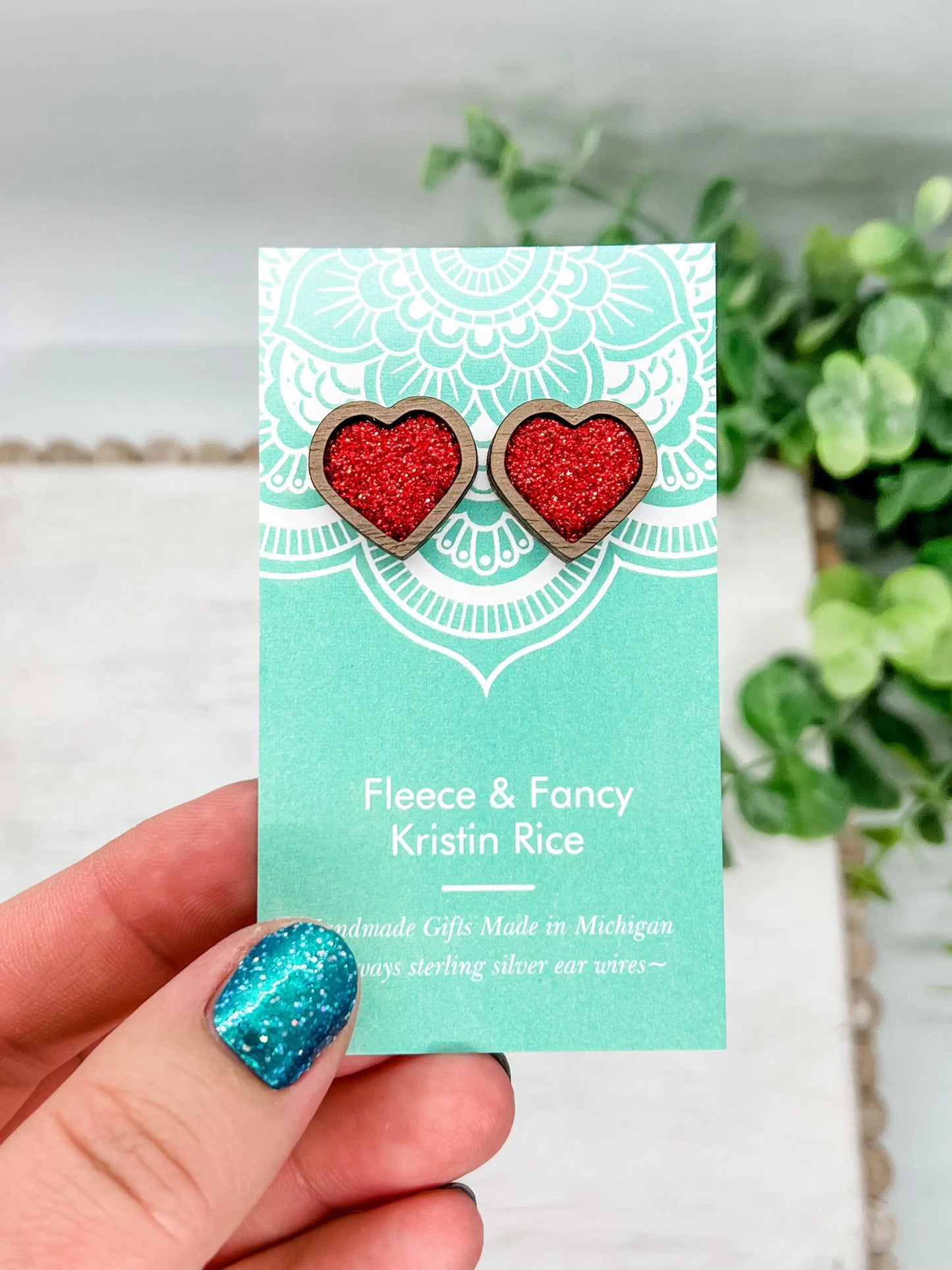 Fleece & Fancy Valentines Studs