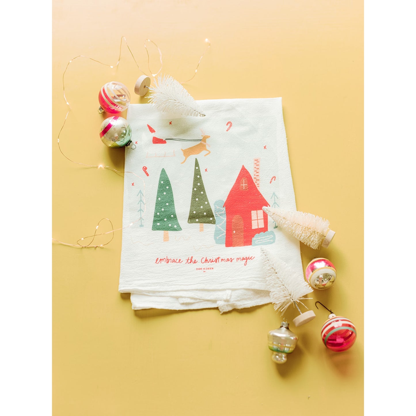 Doe A Deer I Holiday Tea Towels
