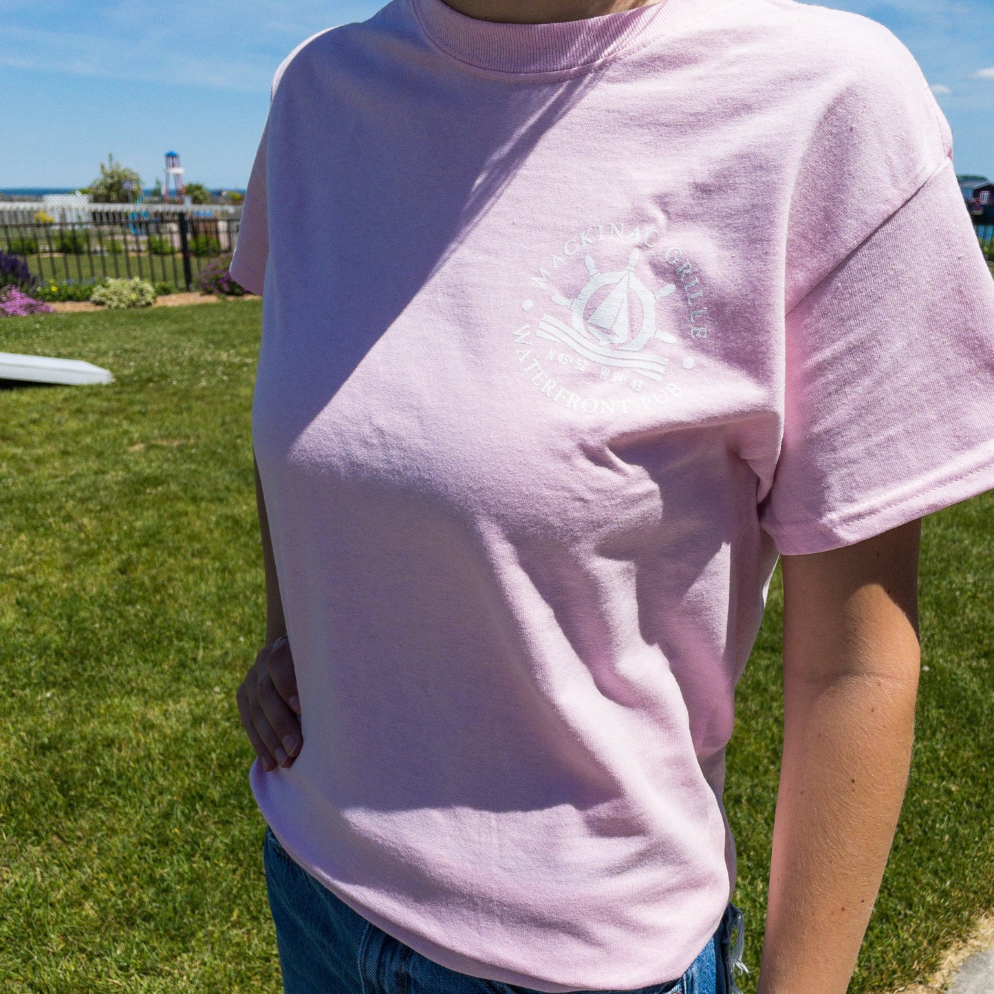 Mackinac Grille Unisex T-Shirt I Light Pink
