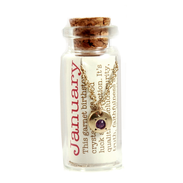 Birthstone Necklace in a Bottle