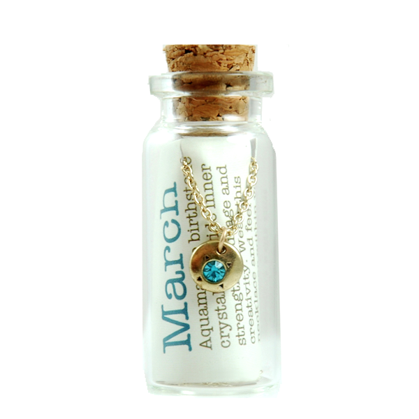 Birthstone Necklace in a Bottle