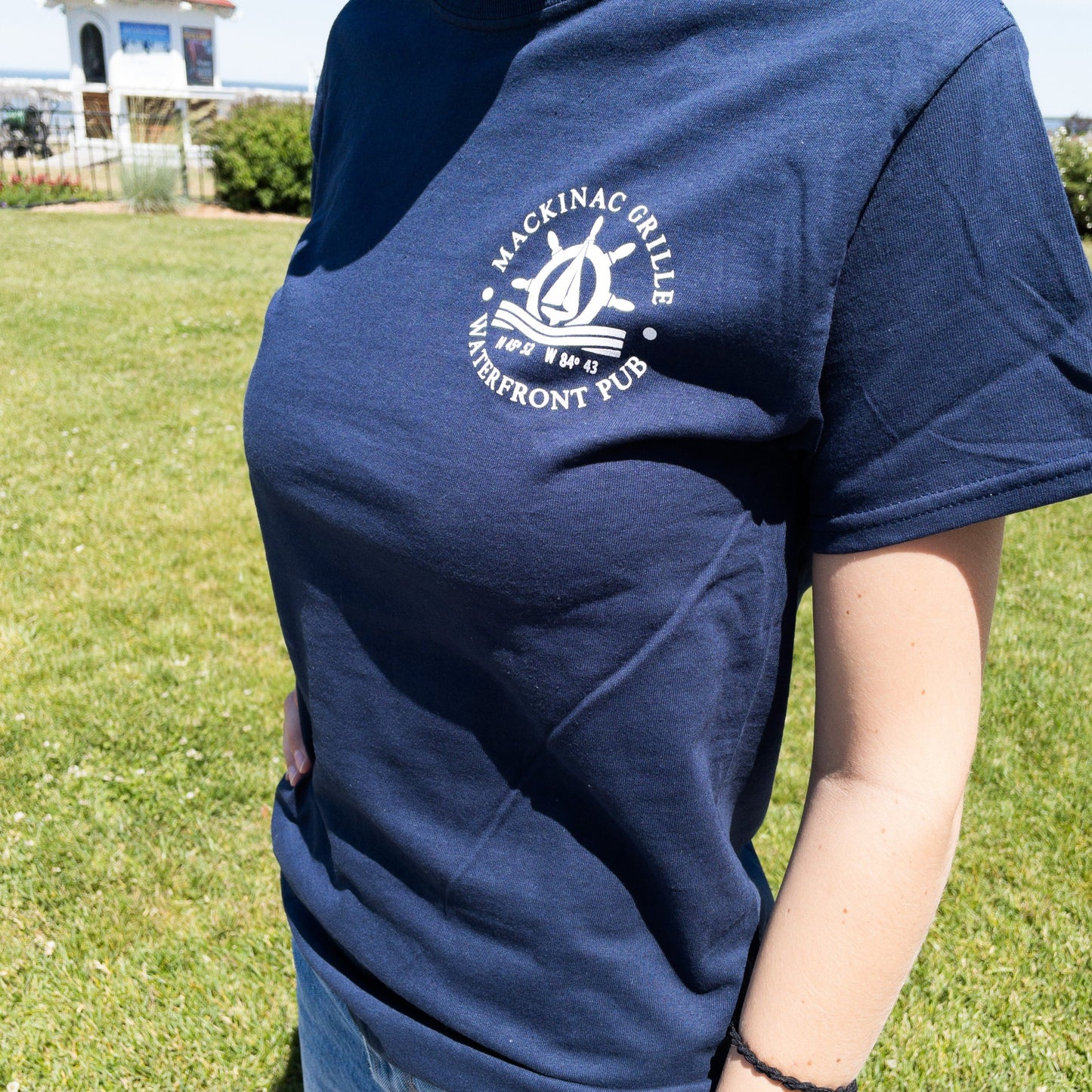 Mackinac Grille Unisex T-shirt I Navy