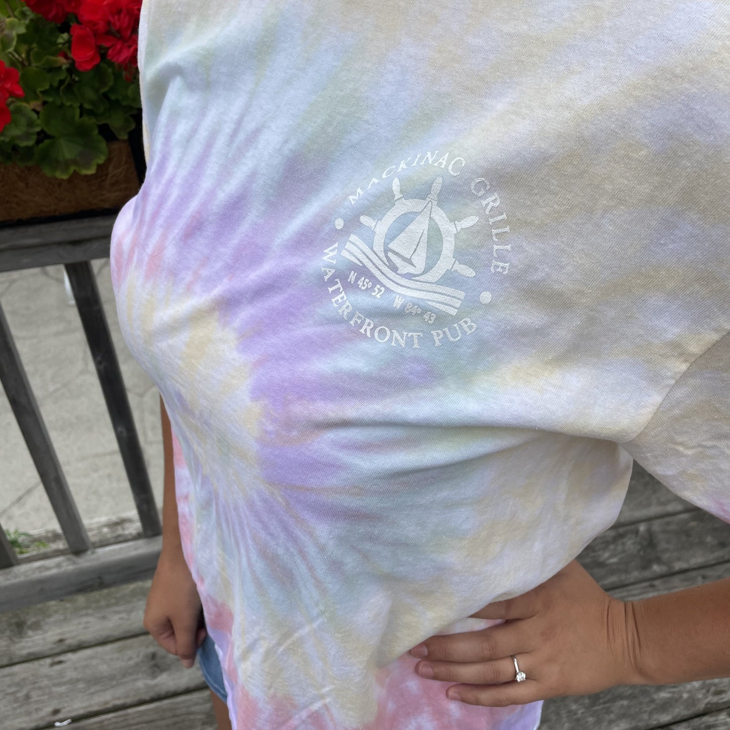 Mackinac Grille Unisex T-Shirt I Zen Rainbow